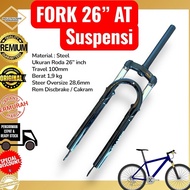 PK32 ede-78 ( FORK AT 26 SUSPENSION) 26 Inch MTB Bike Fork Soft Front Fork Oversize Mountain Bicycle