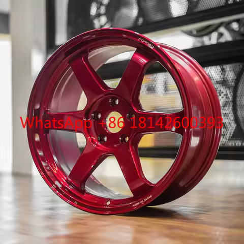 CRIMSON Red 6 Spoke TE37 Forged 17 18 19 20 Inch Lightweight Car Alloy Wheel 5X108 5x120 Rim Stylish
