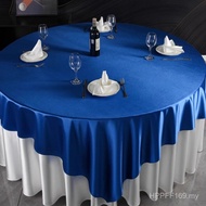 Hotel Club Fabric Restaurant Tablecloth Hotel Dining Table Pure White Big Round High-End Banquet Wed