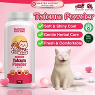 Master Kucing® Talcum Powder 200g Kutu Bulu Gugur Sporo Luka Selsema Gatal Fungus Ubat Cacing Vitami