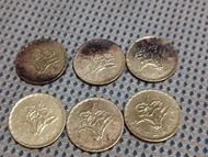 6枚 民國56年 五角硬幣