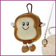 Small Coin Purse Funny Toast Hamburger Coin Pouch Keychain Plush Coin Purse Keychain Kids Coin Pouch