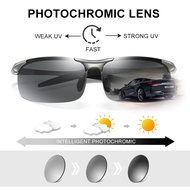 Transition Photochromic Polarization Sunglasses For Men Fashion Anti-Blue Light Driving Design Sunglasses Night Vision UV400 Outdoor Shade the sun glasses Full frame