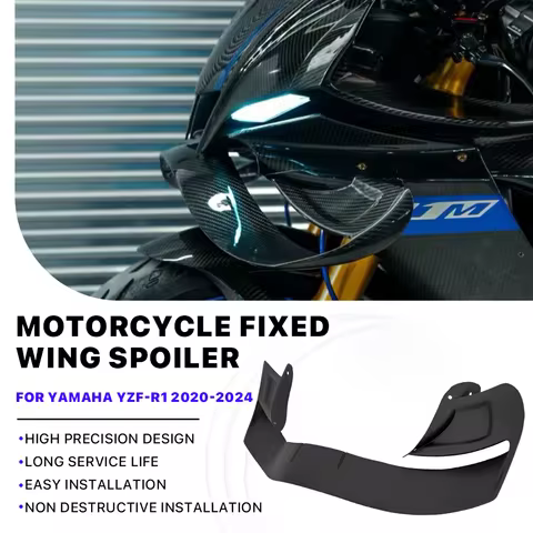 NEW Winglets Spoiler Carbon Fit for Yamaha R1 R1M 2020-2024 GP Wings Front Fairing Fixed wing Downfo