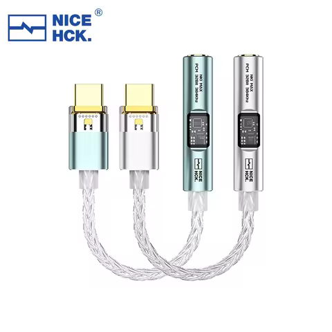 NICEHCK NK1 MAX Decoding Adapter Cable Silver Plated OCC Type-C to 3.5mm Jack CX31993+MAX97220 OP-AM