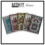 Al Jazeera Premium Soft Folding Prayer Rug with Standard Tassels 70x105 Cm