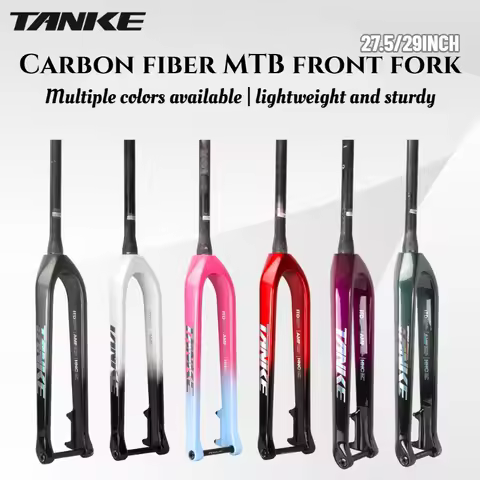 TANKE T800 Carbon Fiber MTB Rigid Fork BOOST Thru Axle Ultra Light High Strength Hard Fork for 27.5 