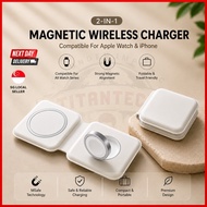 (SG LOWEST) MS Duo Wireless Charger Foldable Magnetic Fast Charging Pad Compatible For iPhone Apple 