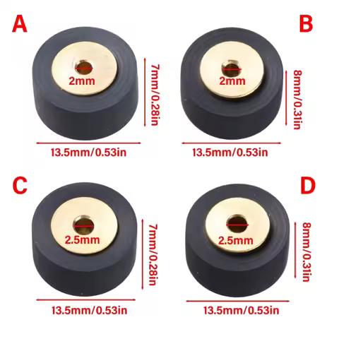1Pcs 13.5x7x2mm/13.5x8x2mm Rubber Pinch Roller Belt Wheel For Tape Recorder Deck Cassette Movement R
