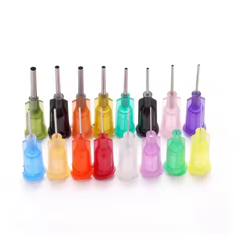 100Pack 1/2" Industrial Liquid Dispenser Needle，Syringe Luer Lock Needles 14 15 16 17 18 19 20 21 22