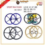SPORT RIM FG 505 LC135 V1-V7 SRE SRL110 SRL115 SRL115-FI FG505 ENKEI FORGED ALLOY CNC 140/160 X 17 F