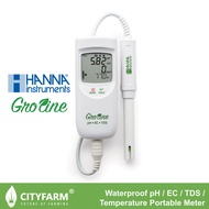 Hanna Instruments GroLine Hydroponics Waterproof pH/EC/TDS/Temperature Portable Meter HI9814