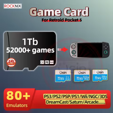 TF Game Card For Retroid Pocket 5 RP5 plug&play Classic Retro Games Portable Handheld Console Memory