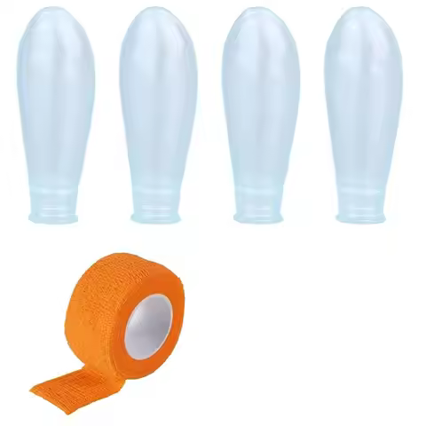 4Pcs Waterproof Finger Protectors, Reusable Silicone Finger Waterproof Cover Sleeve With Bandage For
