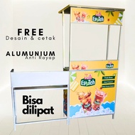 Booth portable Alumunium Atap & Meja Jualan Kompor Lipat Custom