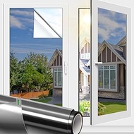 One Way Privacy Window Film Heat Control UV Blocking Static Cling Window Tint for Home Reflective Mi