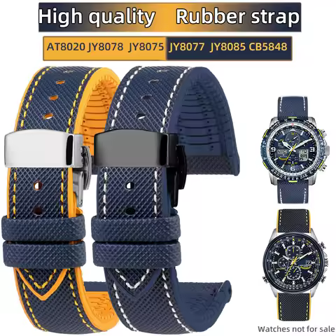 For Blue Angel Rubber Strap GEN1 2 3 22mm 23mm Watch Bands AT8020 8078 8075 8077 JY8085 CB5848 Watch