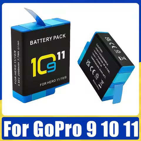 For GoPro Hero 10 HERO11 HERO 9 Li-ion Battery Pack Motion Camera Battery Storage for GoPro Hero9 20