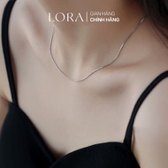 [BH Trọn Đời] Dây Chuyền Bạc Trơn S925 Cho Nữ Lora Necklace Thời Trang