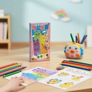 DIY Squeegee Scratch Art Set 35 Pcs Rainbow Reveal Painting for Children