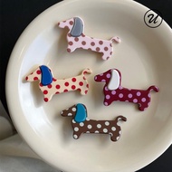 B2U Korean Ins Retro Polka Dot Contrast Puppy Side Clip, Bangs & Duckbill Clip