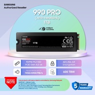 SAMSUNG SSD M.2 980PRO/990PRO WITH HEATSINK (1TB/2TB/4TB) 2280