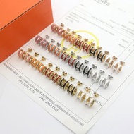 💜Hermès 愛馬仕 H耳釘 耳環 耳飾 Earrings