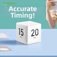 DOREEN Cube Timer, LED Display 15/20/30/60 min Kitchen Timer, Durable Gravity Sensitive Time Managem
