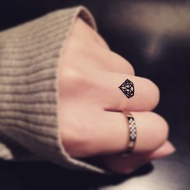 OhMyTat 小鑽石 Little Diamond Ring 刺青圖案紋身貼紙 (6 張)