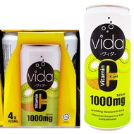 Vida Vitamin C 1000mg Kiwi Flavour Sparkling Drink, 4 x 325ml