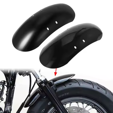 Motorcycle Custom Short Front Fender Cover Black Steel Iron For Harley Forty Eight XL1200X 2010-2017