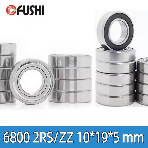 10PCS 6800RS 6800ZZ 10*19*5 mm ABEC-1 Double Rubber Seal Metal Shield Miniature Bearing Skateboard E