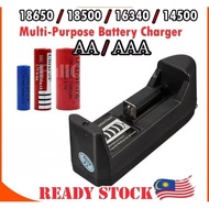 18650 Battery Charger round pin type AC-240V 18650 16340 14500 Li-ion Rechargeable Battery charger