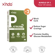[Bundle of 2] Xndo Platinum2™ Carb Blocker 60s | Reduce sugar absorption