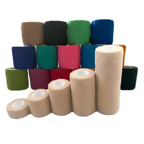 2.5/5/7.5/10/15 cm*4.5 m Breathable Elastic Bandage Self-adhesive Sport Protective Fixer Tape Medica