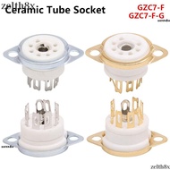 ZELTH 1Pcs Ceramic Tube Socket, PCB Mount 7Pin B7G Valve Base,  Tin-Plated DIY GZC7-F GZC7-F-G for E