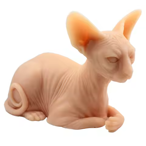 DISCOVER DEVICE Silicone Sphinx Cat Tattoo Works Show Silicone Cat Ornaments For Tattoo Artists