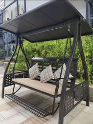 🆕️🏡戶外花園天台休閒鋁合金鞦韆吊椅護頸腳踏搖搖椅Outdoor Garden Rooftop Leisure Aluminum Swing Hangin