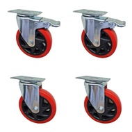 5" Pu Trolley Wheels 2 Brakes 2Lives