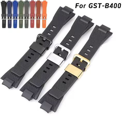 Resin Strap for Casio G-SHOCK GST-B400 Steel Heart Series Quick Release Sports Rubber Watch Band Rep