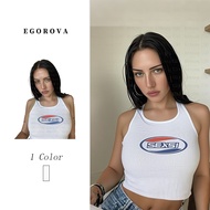 Y2K High Street Tank Top - White with Thin Straps | Gyaru Fashion for Women