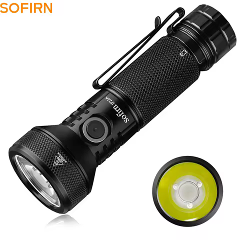Sofirn IF22A LED Flashlight 21700 USB C 3A SFT40 2100lm 680M Throw Rechargeable Powerful Reverse Cha