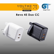 VOLTME Revo 45 Duo CC | PD45W | 2 USB-C Ports | UK Plug | GaN Charger