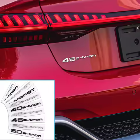 For Audi A4 B8 A3 8P A6 C7 8V B9 B7 B6 C6 A5 Q5 C5 A1 Q3 Car Trunk Sticker 3D ABS Black Silver 40e-T