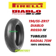 190/55-17 PIRELLI DIABLO ROSSO IV 4 190/55-ZR17 RADIAL TUBELESS 75W 2024