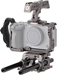 Tilta Basic Kit Compatibe with FX3, Full Camera Cage Rotatable Top Handle Baseplate Aluminum Rod Exp