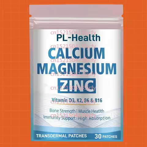 30 Patches Calcium Transdermal Patches with Vitamin D3,K2,B6 Calcium Citrate Magnesium Zinc for Bonе