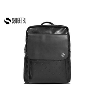 Shigetsu KOKUBU Debossed Monogram Bag for School Leather Backpack for men office Bags