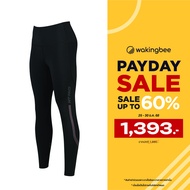 Wakingbee x Ari Track Tights (Black) เลกกิ้งใส่วิ่ง ผ้าเย็นใส่สบาย กระชับ แห้งไว กันยูวี เอวสูง มีกร