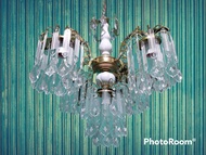 Lampu Hias Gantung Kristal Akrilik Cabang 3 Gombres | Lampu Hias Gantung Dekorasi Ruangan dn Tenda Pesta